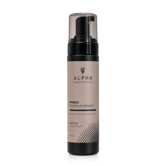 Pianka do mycia twarzy WOOD 150ml | Alpha