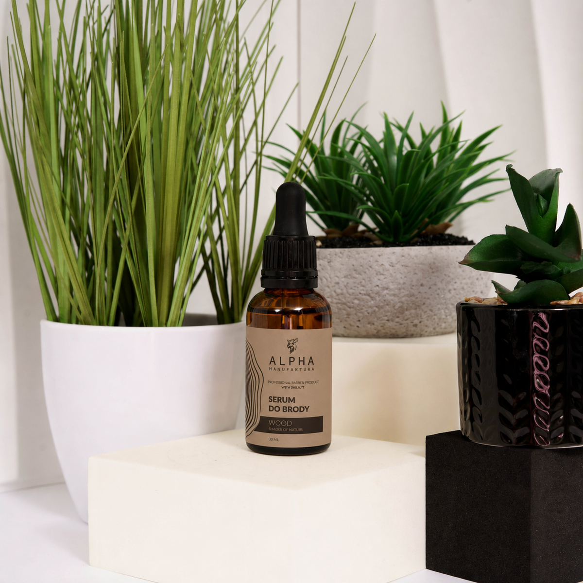 Serum do brody, zapach Wood 30 ml | Alpha
